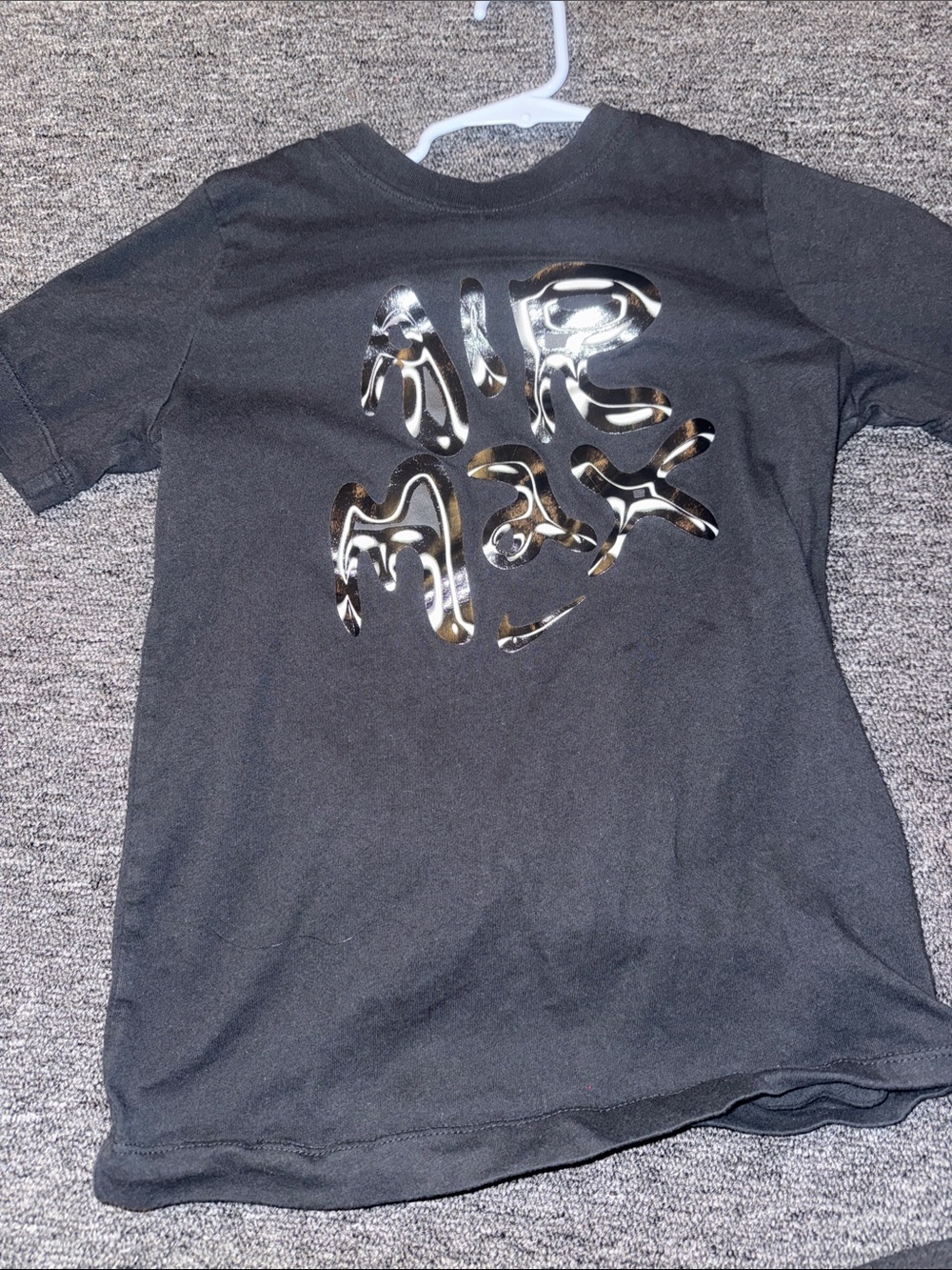 Nike Black Tee with Metallic Abstract Back Graphic